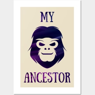 Great Looking My Ancestor Monkey Face Posters and Art